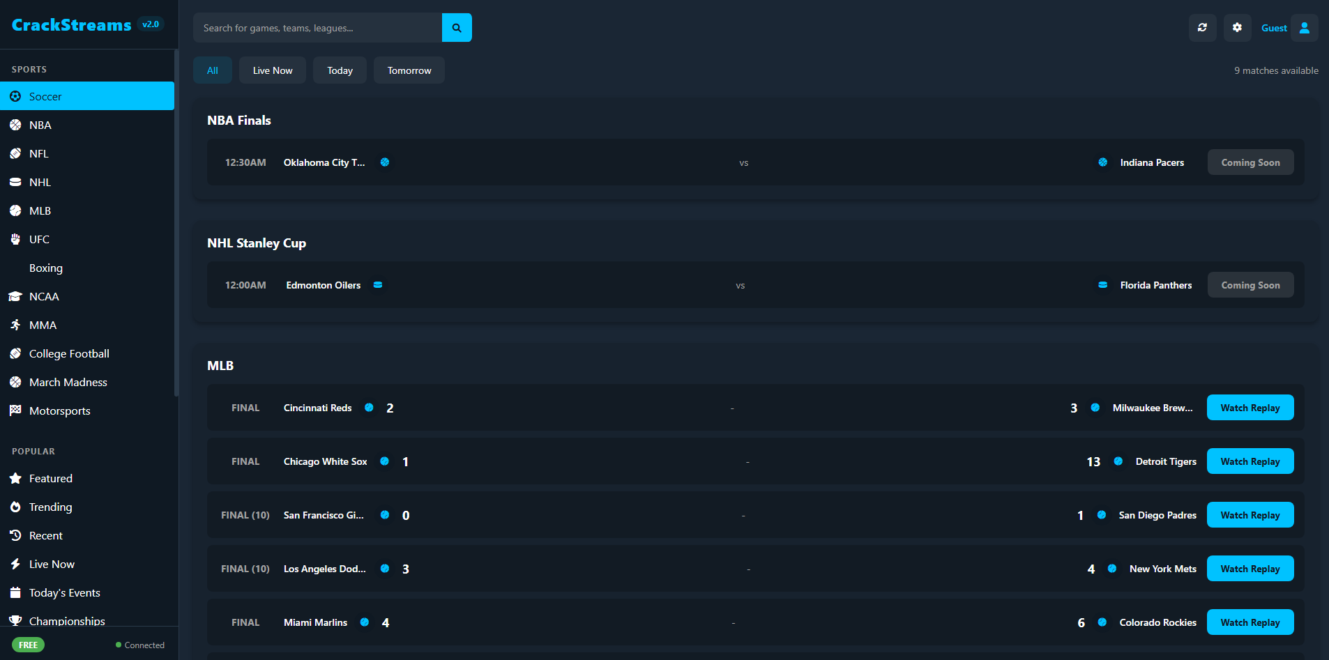 CrackStreams App Screenshot 2